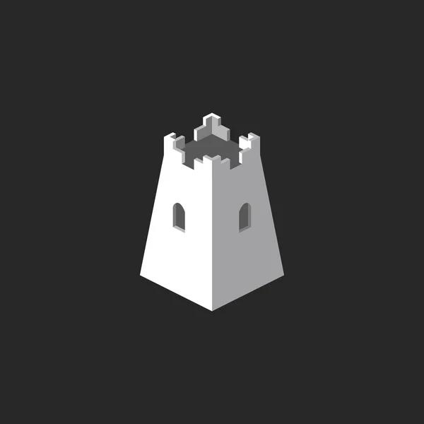 Tower abstrakt 3d logotyp — Stock vektor