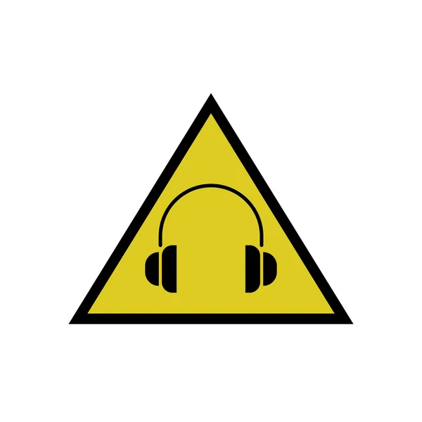 Señal de advertencia de altos niveles de ruido — Archivo Imágenes Vectoriales