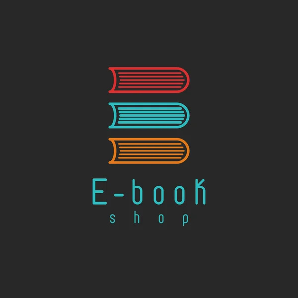 Logotipo de maqueta de libro electrónico — Archivo Imágenes Vectoriales