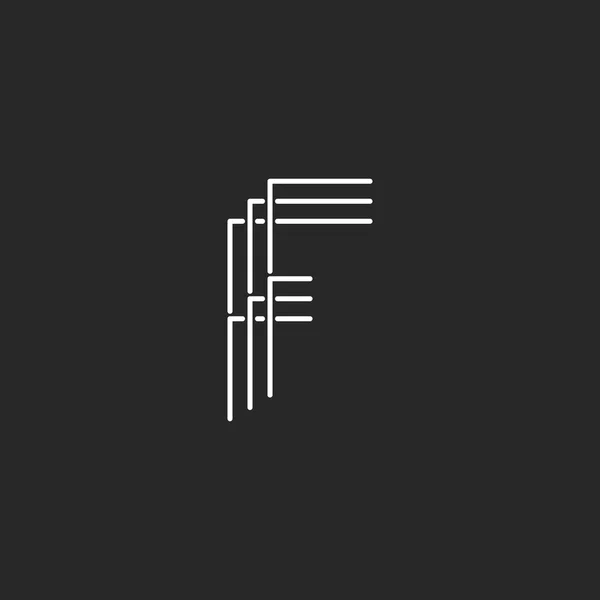 การออกแบบตัวอักษร F monogram — ภาพเวกเตอร์สต็อก
