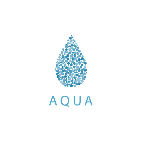 Water drop mock up logo — Stock Vector
