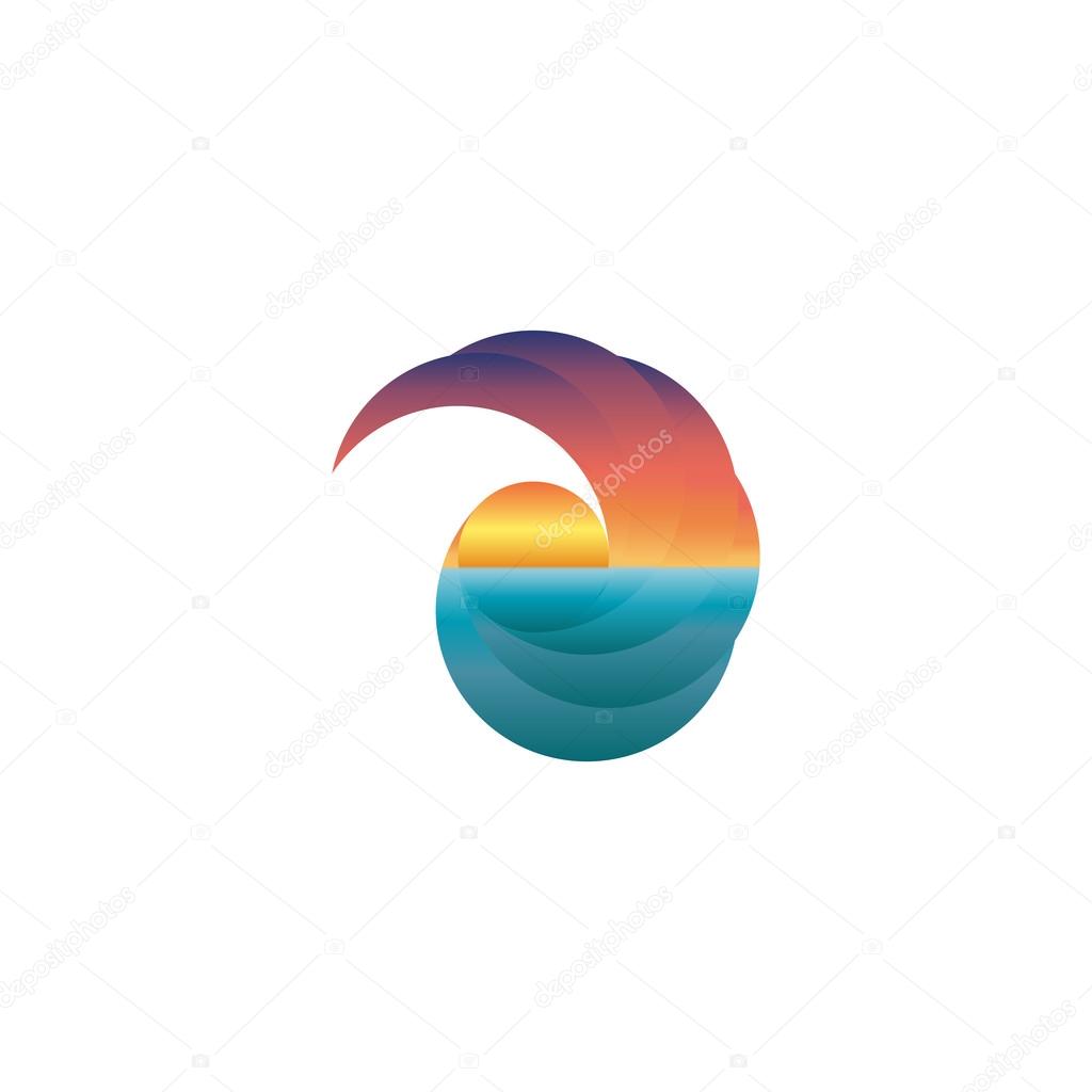 Summer tourism mock up logo