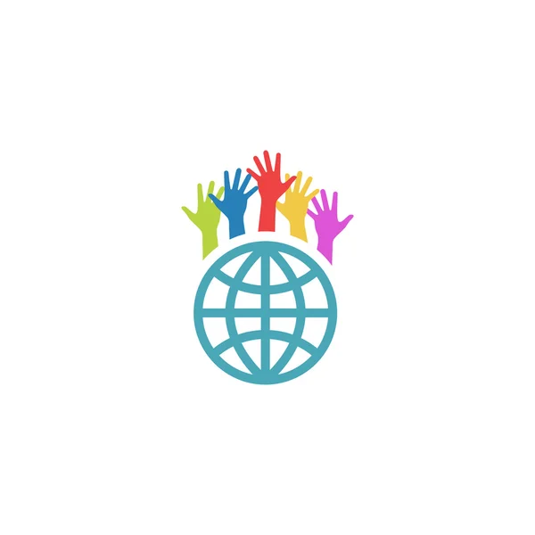 Logotipo de caridad voluntario mockup — Vector de stock