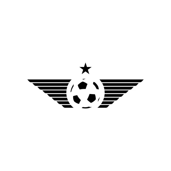 Fotboll eller Fotboll boll sport logo — Stock vektor