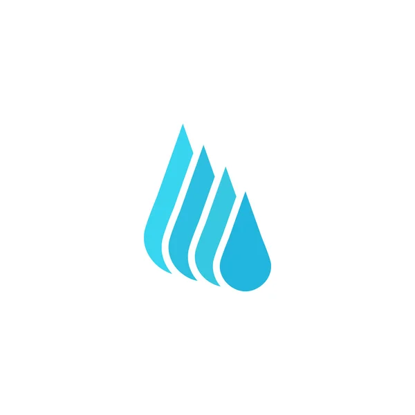 液滴新鮮な水ロゴ — ストックベクタ