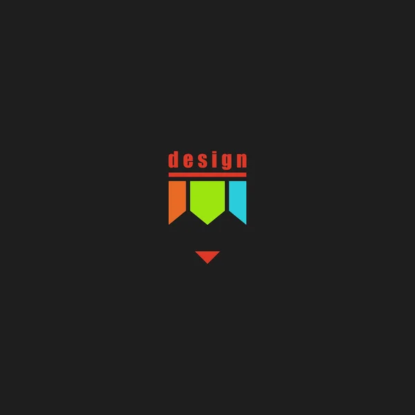 Logo crayon coloré — Image vectorielle