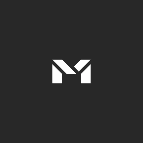 Buchstabe m Logo für Visitenkarte — Stockvektor