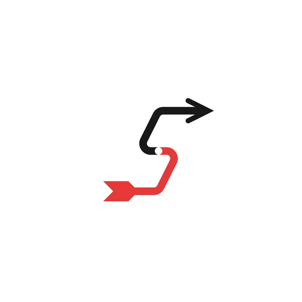 Letter S logo arrow — Stock Vector