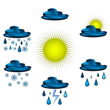 web meteoroloji işareti kümesi