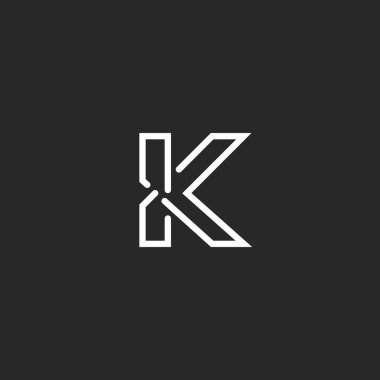 K harfi mockup logosu
