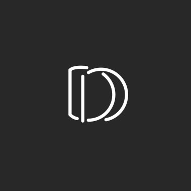 D harfi mockup logosu