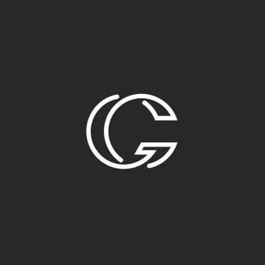 G harfi mockup logosu