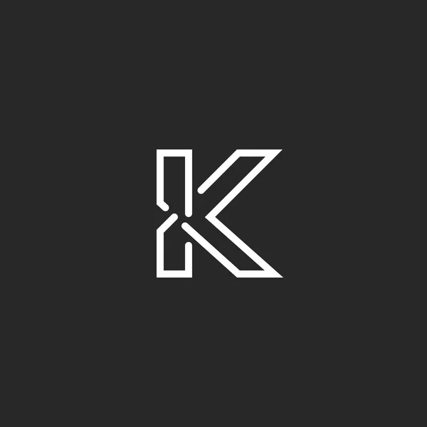K letra logotipo de maqueta — Vector de stock