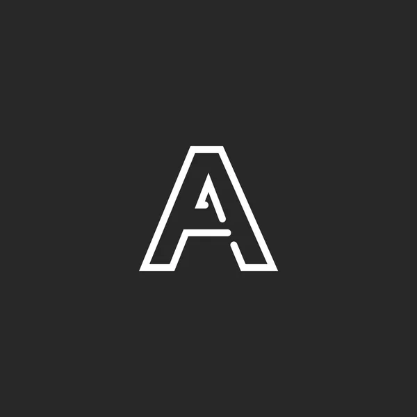 Bir mektup mockup logo — Stok Vektör