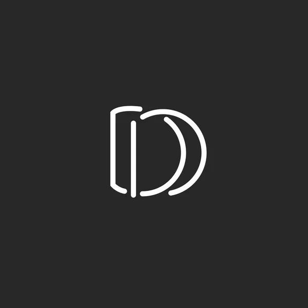 D letter mockup logo — Stock Vector