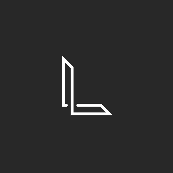 Monogram L list logo — Wektor stockowy