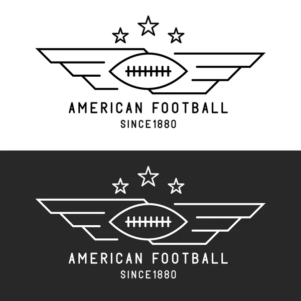 Logo pelota de fútbol americano — Vector de stock