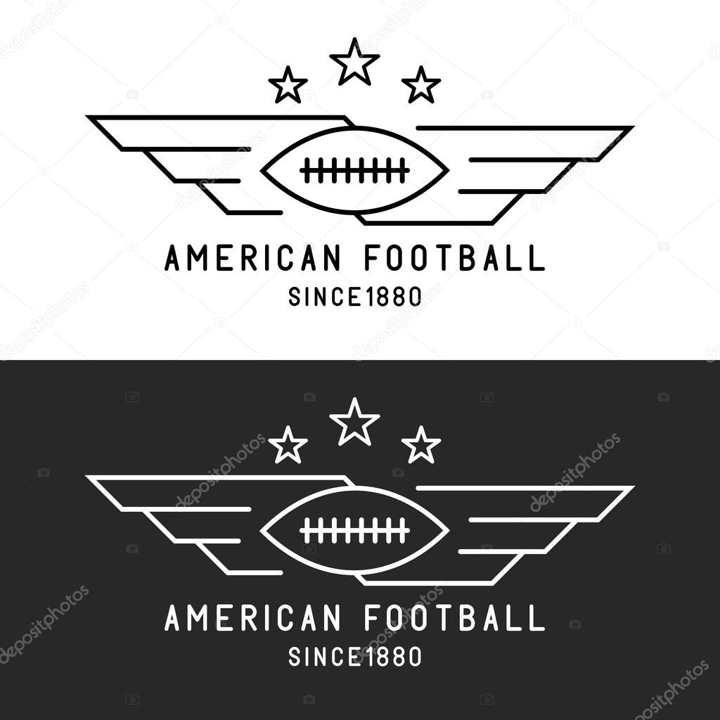 American football ball logo