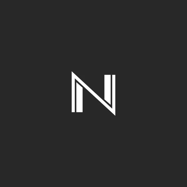 N logo mektup monogram — Stok Vektör