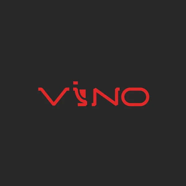 Logo vin rouge italien — Image vectorielle