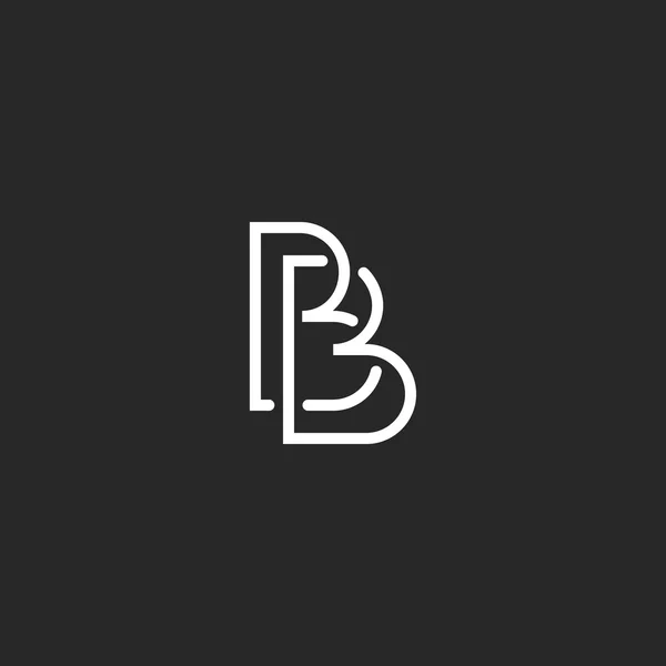 Bokstaven B monogram logotyp — Stock vektor