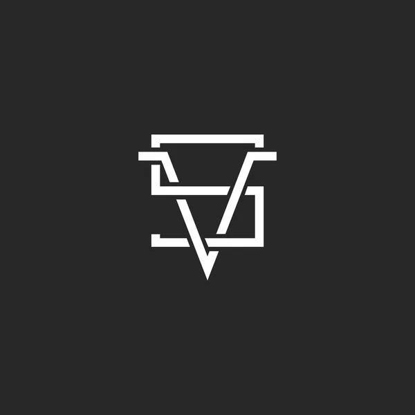 Kontra logotyp Vs bokstäver tillsammans — Stock vektor