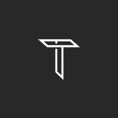 T Beyaz harf logo