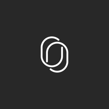 Monogram iki O mektup logo