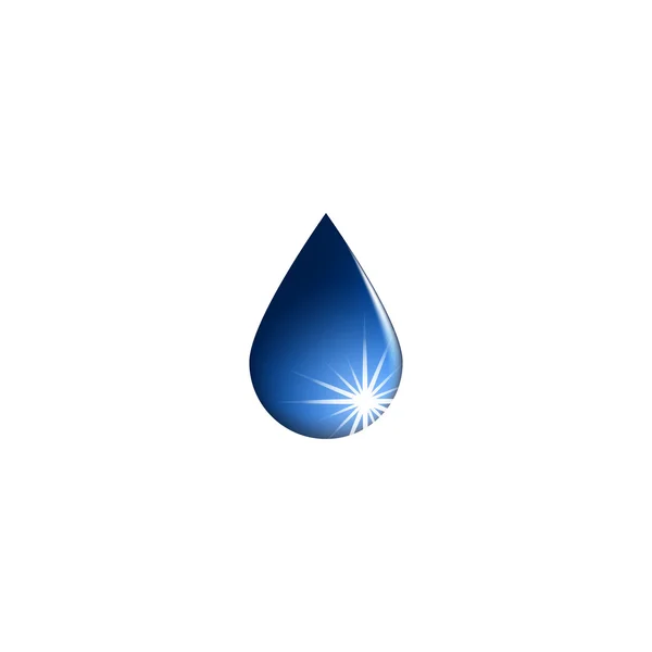 Wassertropfen-Symbol — Stockvektor