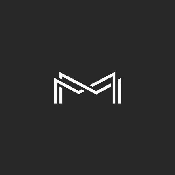 Literę M monogram logo — Wektor stockowy