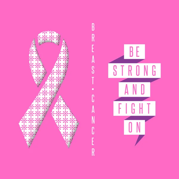 Breast cancer awareness rosa affisch — Stock vektor