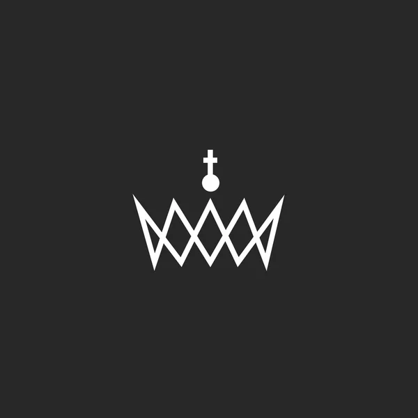 Logo monogramma corona reale — Vettoriale Stock