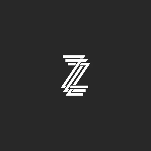 Z harfi logo monogram — Stok Vektör