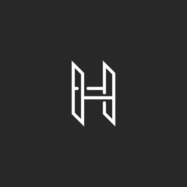 H logo monogram mektup