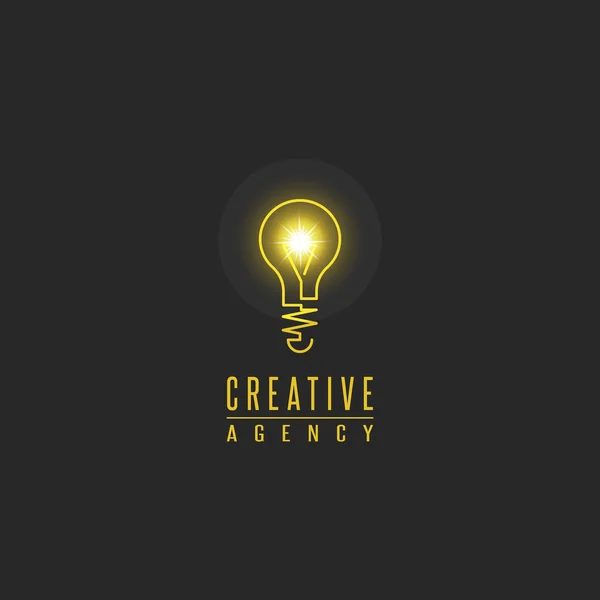 Light bulb logo — Stockvector