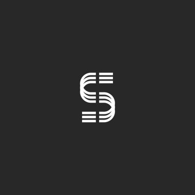 S harfi monogram logosu
