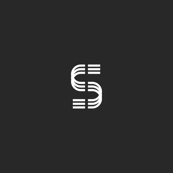 Lettre s logo monogramme — Image vectorielle