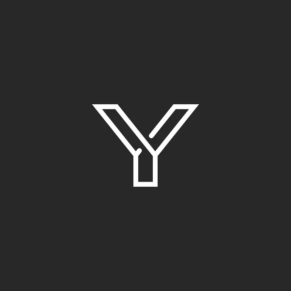 Y list logo monogram — Wektor stockowy