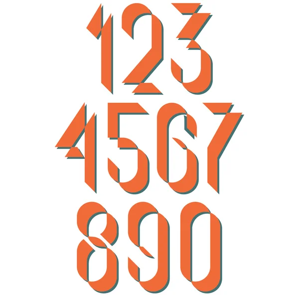 Numerals old style, set numbers — Stock Vector