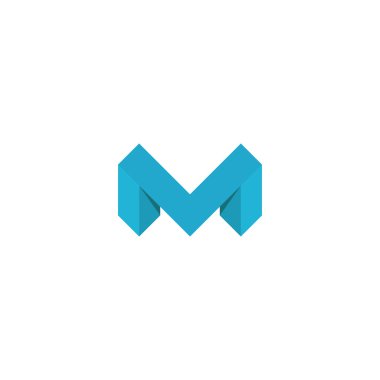 Logo M harfi mavi