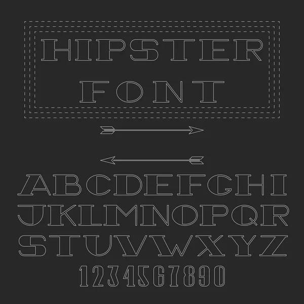 Алфавит шрифта Monogram hipster — стоковый вектор