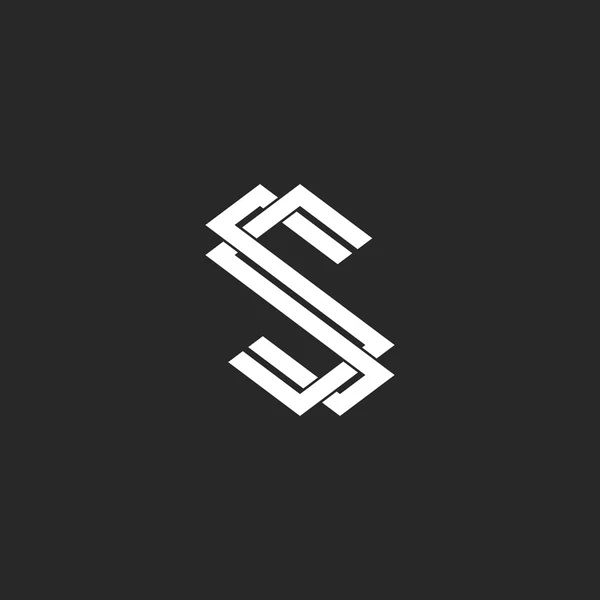 Monogram S logo letter — Stock Vector
