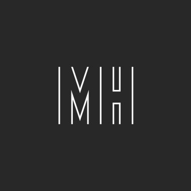 Harfler Mh logo monogram
