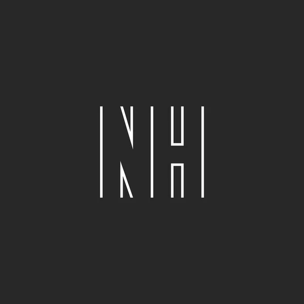 Lettere NH logo monogramma — Vettoriale Stock