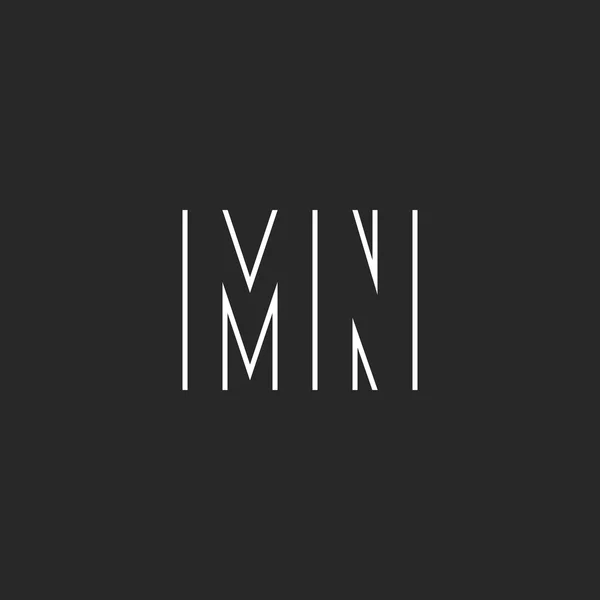 Монограмма логотипа MN — стоковый вектор