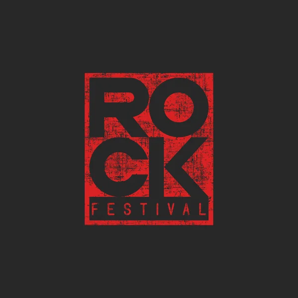 Word rock poster — Stockvector