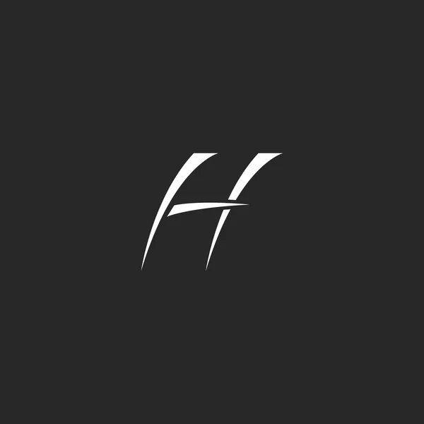 Logo H harfi modern monogram — Stok Vektör