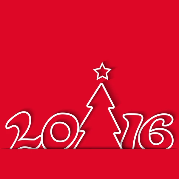 Arbre de Noël 2016 — Image vectorielle
