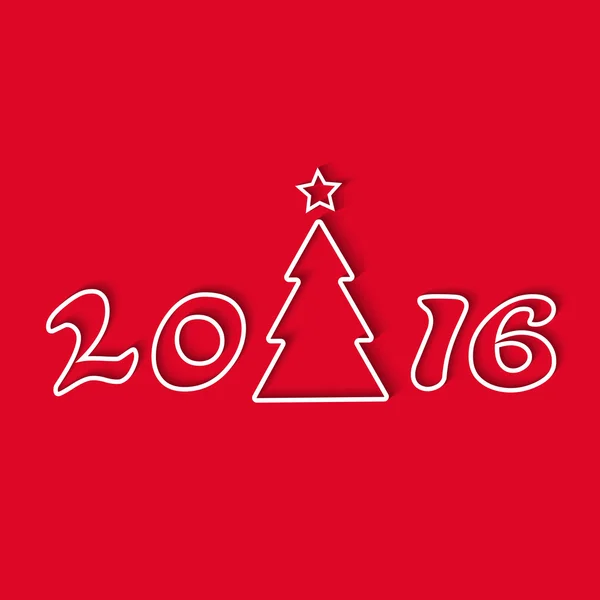 Christmas Tree 2016 — Stockvector