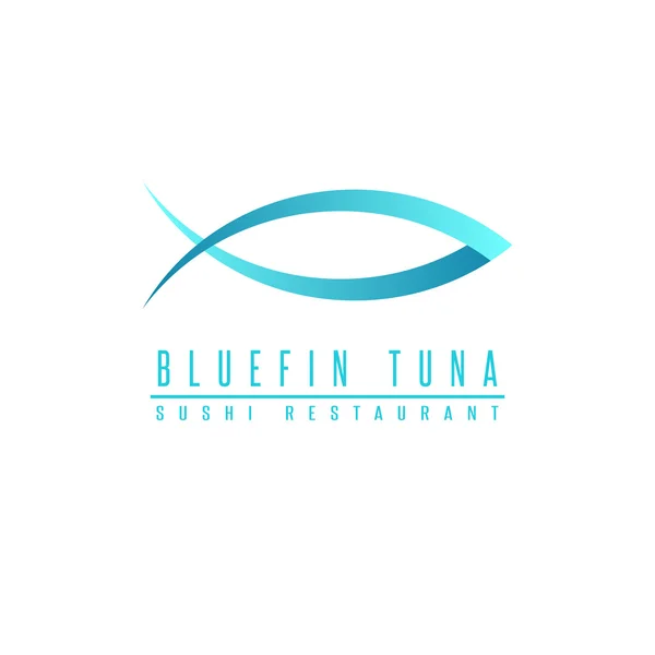 Bluefin tuna logo fish silhouette — Stock Vector